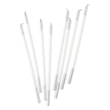  Silver & White Slim Birthday Candles