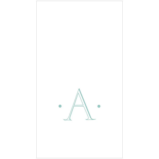 Robin's Egg Initial Boxed Guest Towel