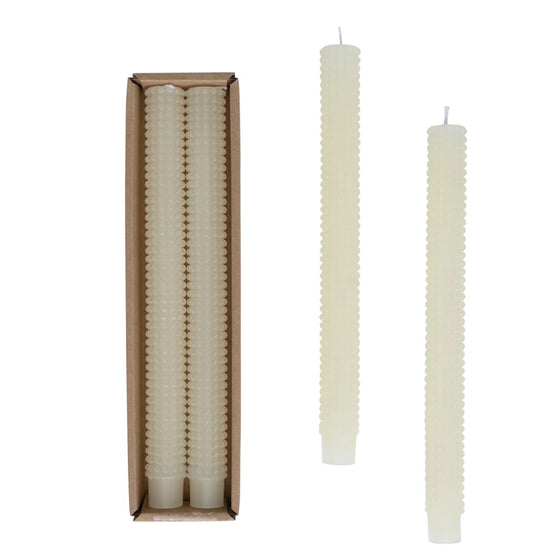 Hobnail Taper Candles Set of 2