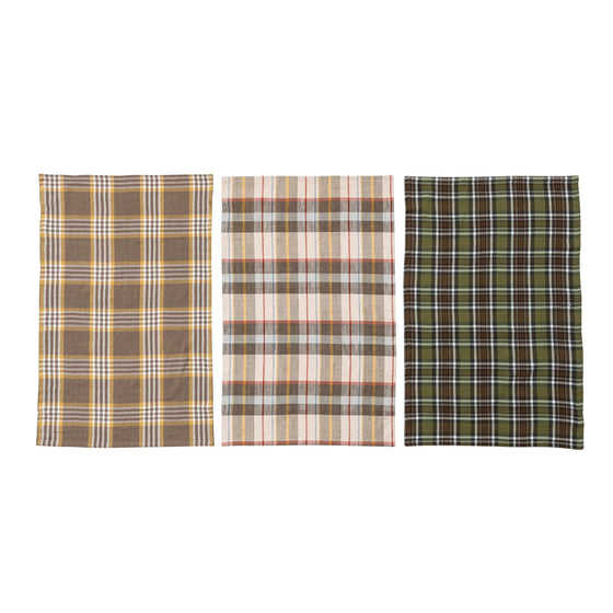 Woven Cotton Plaid Tea Towel/Napkin