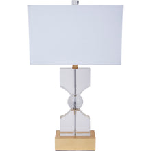  Kensington Crystal Table Lamp w/ Gold Base