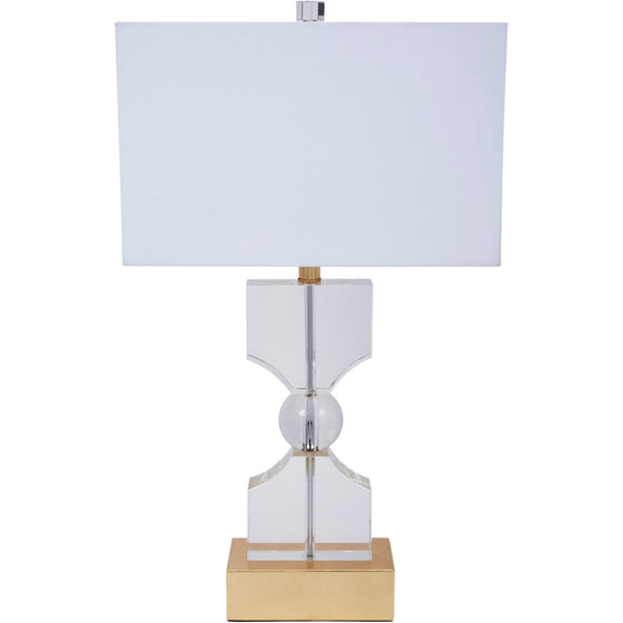 Kensington Crystal Table Lamp w/ Gold Base