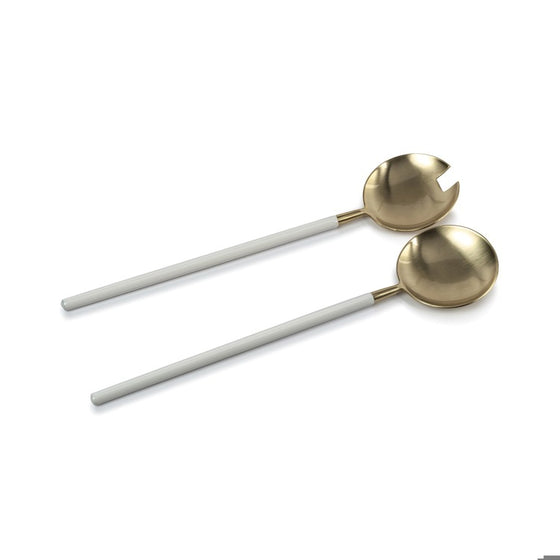 White and Gold Server Set