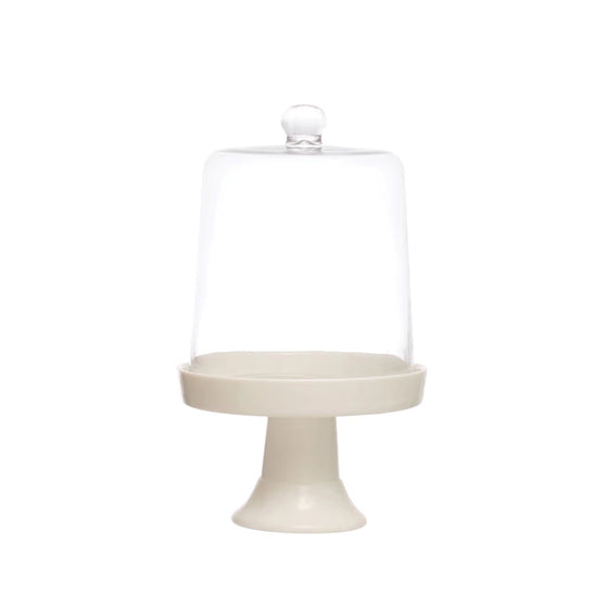 Plate with Glass Cloche