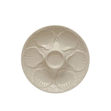  10" Round Stoneware Oyster Plate, White