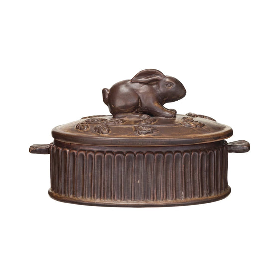Stoneware Baker with Rabbit