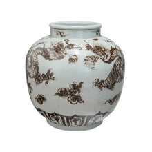  Handpainted Vase with Dragons