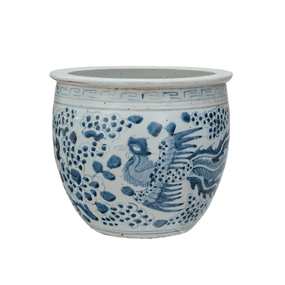 Hand-Painted Porcelain Planter