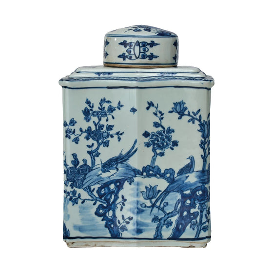 Hand-Painted Porcelain Ginger Jar