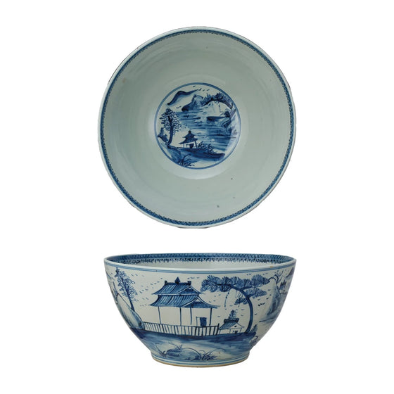 Hand-Painted Porcelain Container