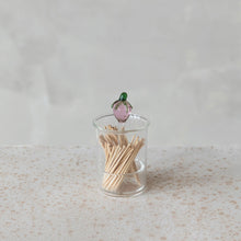  Glass Strawberry Toothpick/Cottonswab Holder