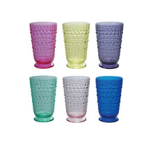  Acrylic Footed Drinking Glass w/Dots 20oz