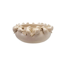  Stoneware Bowl w/ 3D Lemons on Rim, Cream Color