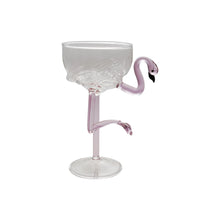  Hand-Blown Stemmed Flamingo Wine Glass