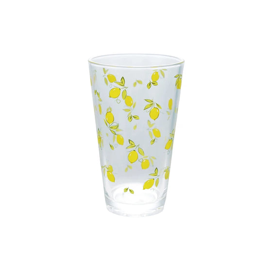 16oz Drinking Glass with Lemon Decal