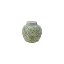  Green Decorative Stoneware Ginger Jar