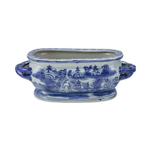  Oval Hand-Painted Stoneware Planter