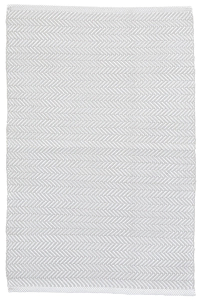 Herringbone Pearl Grey/White Indoor/Outdoor Rug 3 Sizes