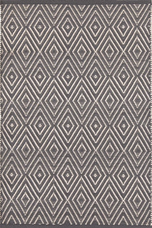  Diamond Graphite/Ivory Indoor/Outdoor Rug 2x3