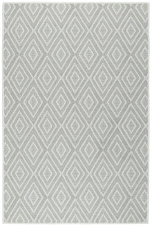  Diamond Platinum/White Washable Rug 2 Sizes