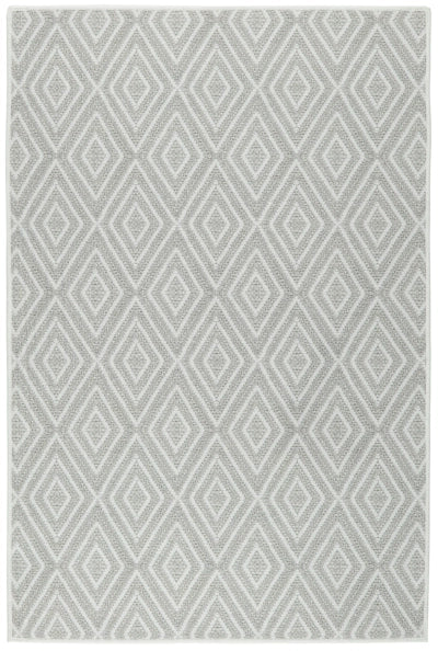 Diamond Platinum/White Washable Rug 2 Sizes