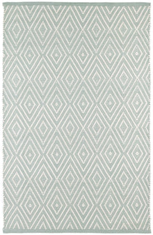  Diamond Light Blue/Ivory Indoor/Outdoor Rug 2x3