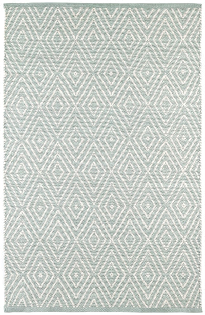 Diamond Light Blue/Ivory Indoor/Outdoor Rug 2x3