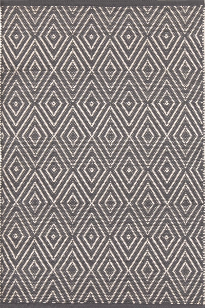 Diamond Graphite/Ivory Indoor/Outdoor Rug 2x3