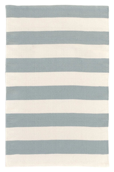 Catamaran Stripe Lt. Blue/Ivory Indoor/Outdoor Rug 2x3
