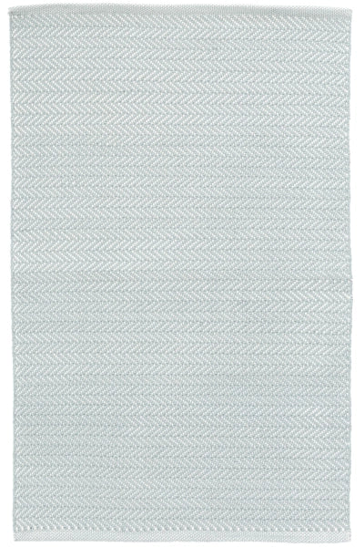 Herringbone Lt. Blue/Ivory Indoor/Outdoor Rug 2 sizes