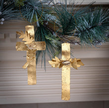  7" Gold Leaf Cross Ornament 2 Styles