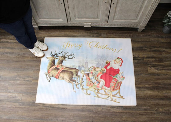 47"x 35" Bamboo Mat Christmas Assorted Prints