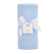  Blue Knit Baby Blanket