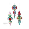 8" Glass Reflector Finial Ornament