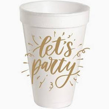 Gold Let's Party Foam Cups