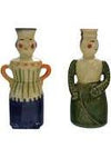 Stoneware Woman Taper Candle Holder 2 Styles