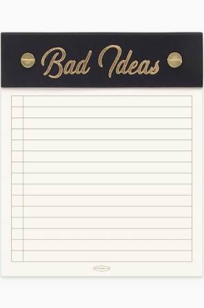 Bad Ideas Note Pad
