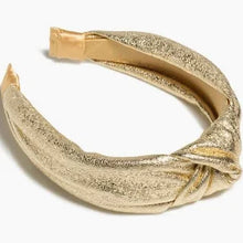  Gold Metallic Knotted Headband