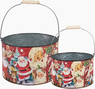 Retro Santa Buckets