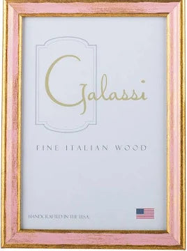 Gold Italian Wood Frame with Pink Channel