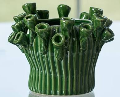 Green Floral Container