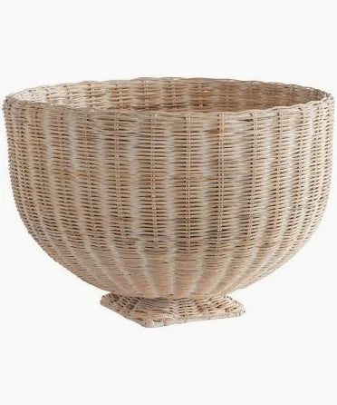 Charleston Rattan Footed Bowl