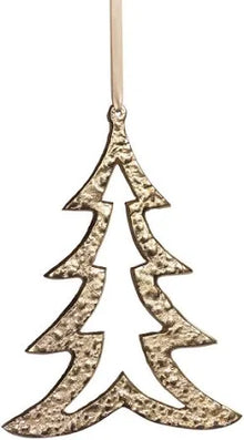 Gold Leaf Metal Tree Ornament