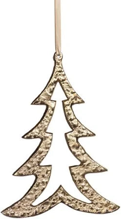 Gold Leaf Metal Tree Ornament