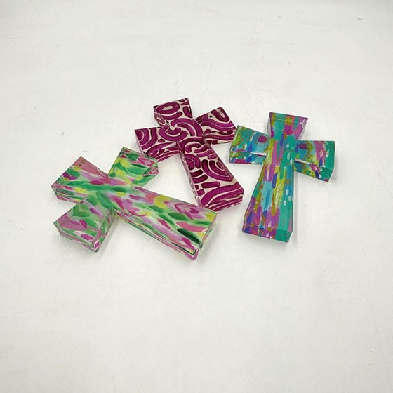Acrylic Cross in Spring Colors
