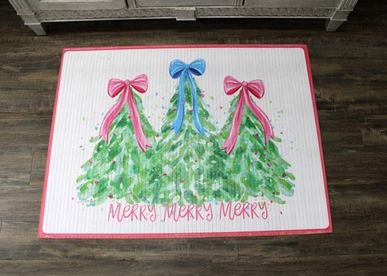 47"x 35" Bamboo Mat Christmas Assorted Prints