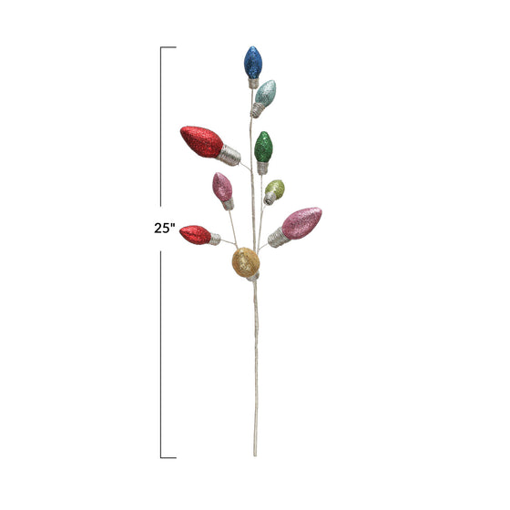 Glitter Classic Light Bulb Pick 25"