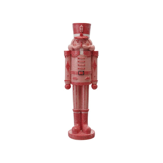 Pink and Red Resin Nutcracker
