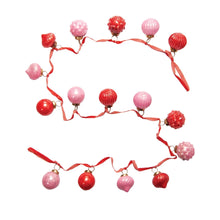  Pink & Red Mercury Glass Garland 72"