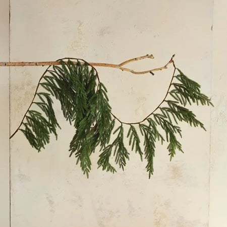 72" Faux Cryptomeria Garland